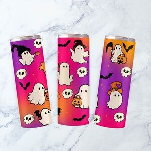 20oz Cute Spooky Halloween Ghost Witchy Stainless Steel Tumbler